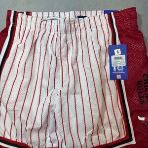 Ultra Game Chicago Bulls Basketball Shorts Mens XL Red New Pinstripe Mesh NBA